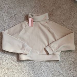 camal high neck long sleeve fleece from missguided